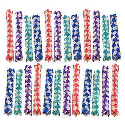 24pcs Finger Traps Birds Parrots Chew Toy Chinese Bamboo Traps DIY Toy for Kids Parties