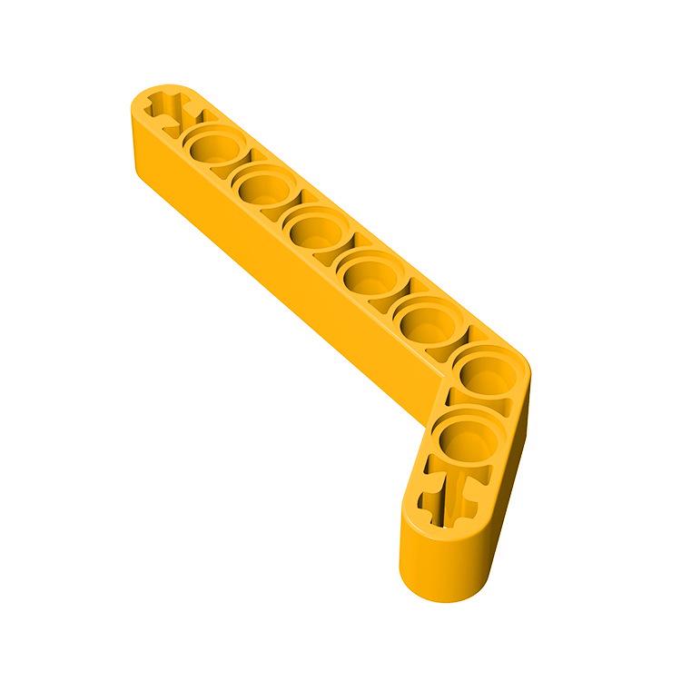 Curved Thick Hole Arm 32271 - Compatible with Lego, Science Education Small Particle Building Blocks