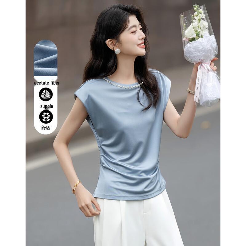 Элегантная вязаная блузка Demana с бусинами из ацетата M