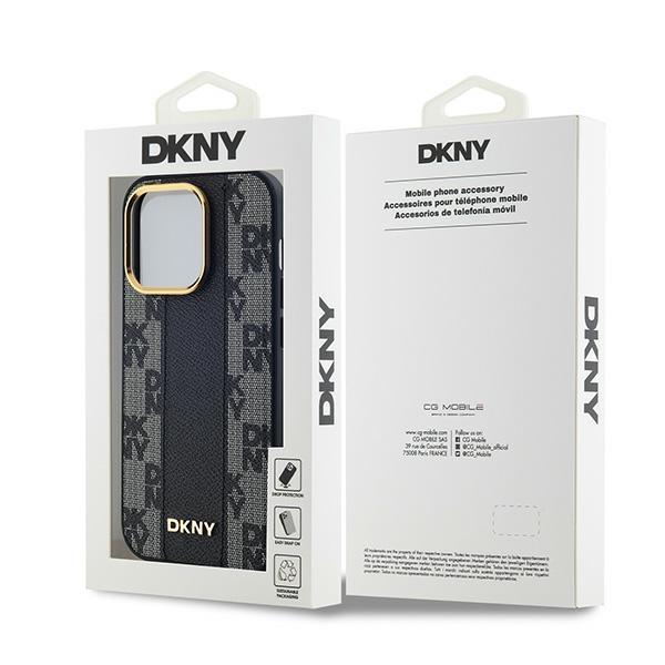 Dkny Dkhmp14Xpcpvslk Iphone 14 Pro Max6.7 Czarny/Black Hardcase Leather Checkered Mono Pattern Magsafe