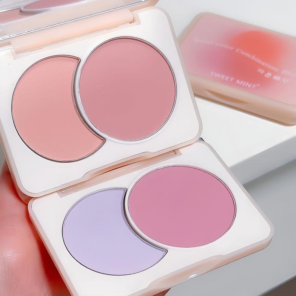 Blush Palette Matte Natural Cheek Contour Peach Pink Red Nude Makeup Purple Expansion Contraction Blush Mineral Powder