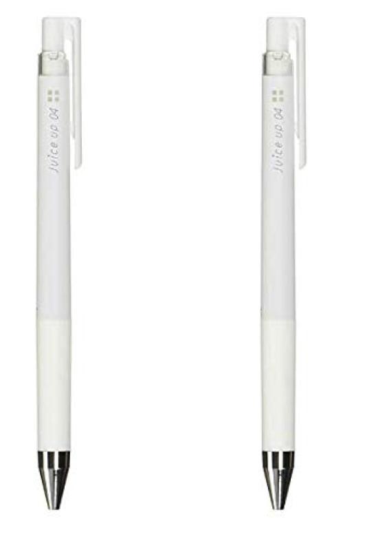Pilot Juice Up Gel Ink Ballpoint Pastel Color Set of 2 Pen, Retractable, 0.4mm, (White), (LJP-20) белый