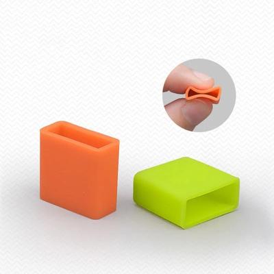 Siliconen USB Male Stofkap Effen Kleur Opladen Verlengstekker Dop Afdekking Anti-Stof Overdracht Gegevenskabel Lijn