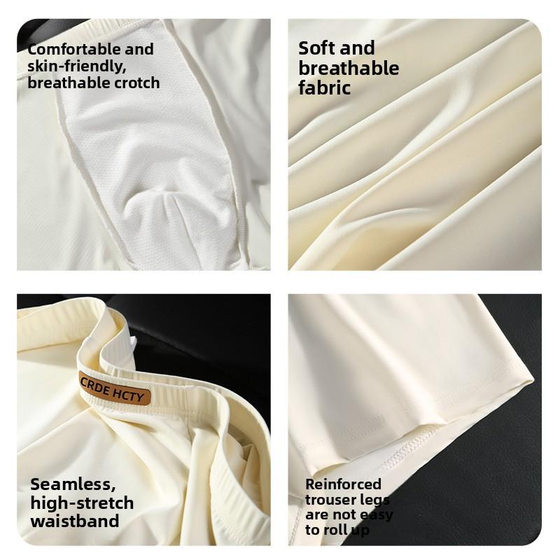 Men's Spring and Summer Thin New Antibacterial Ice Silk Loose Comfortable Breathable Flat Angle Underwear
