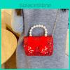 Adorable Children's New Year Bag Fashionable Pearl Trendy Shoulder Crossbody Bag For Girls