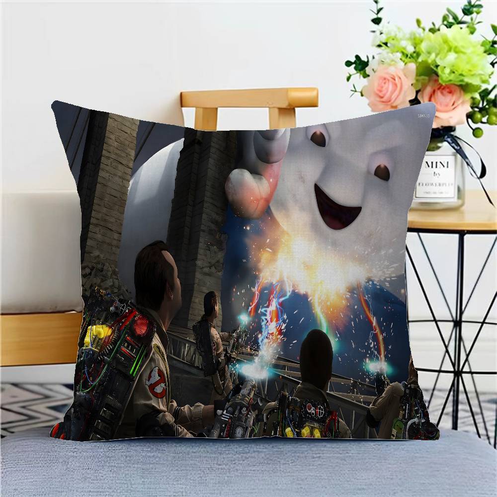 

G-Охотники за привидениями Черная клетка Аниме Офисная подушка Наволочка Подушка для автомобиля 45X45СМ Наволочка для поясничной подушки Наволочка для диванной подушки 12x12Inch