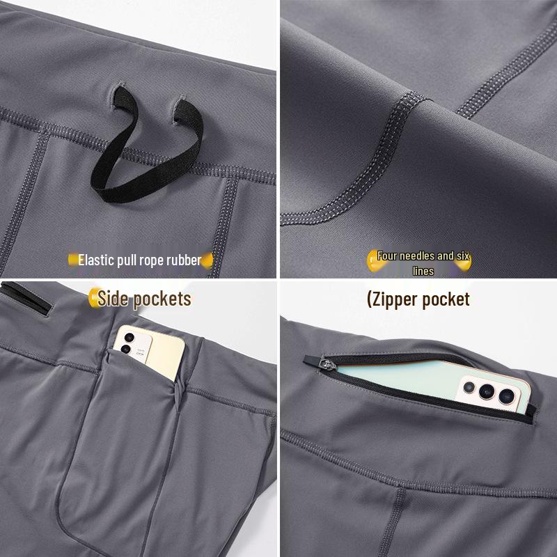 Men's Quick-Dry Breathable Sports Compression Shorts for Running & Mountaineering