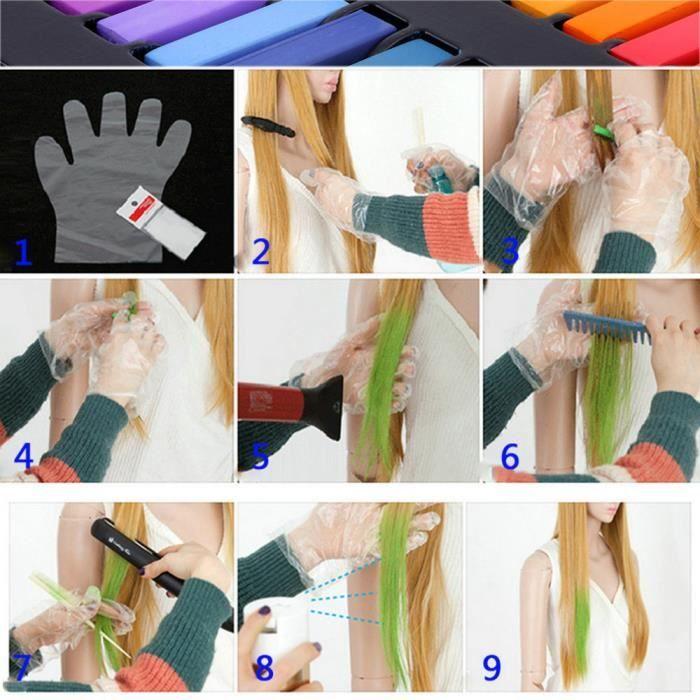 24 hårkritor hair chalk färgläggning Icke-permanent Atoxisk