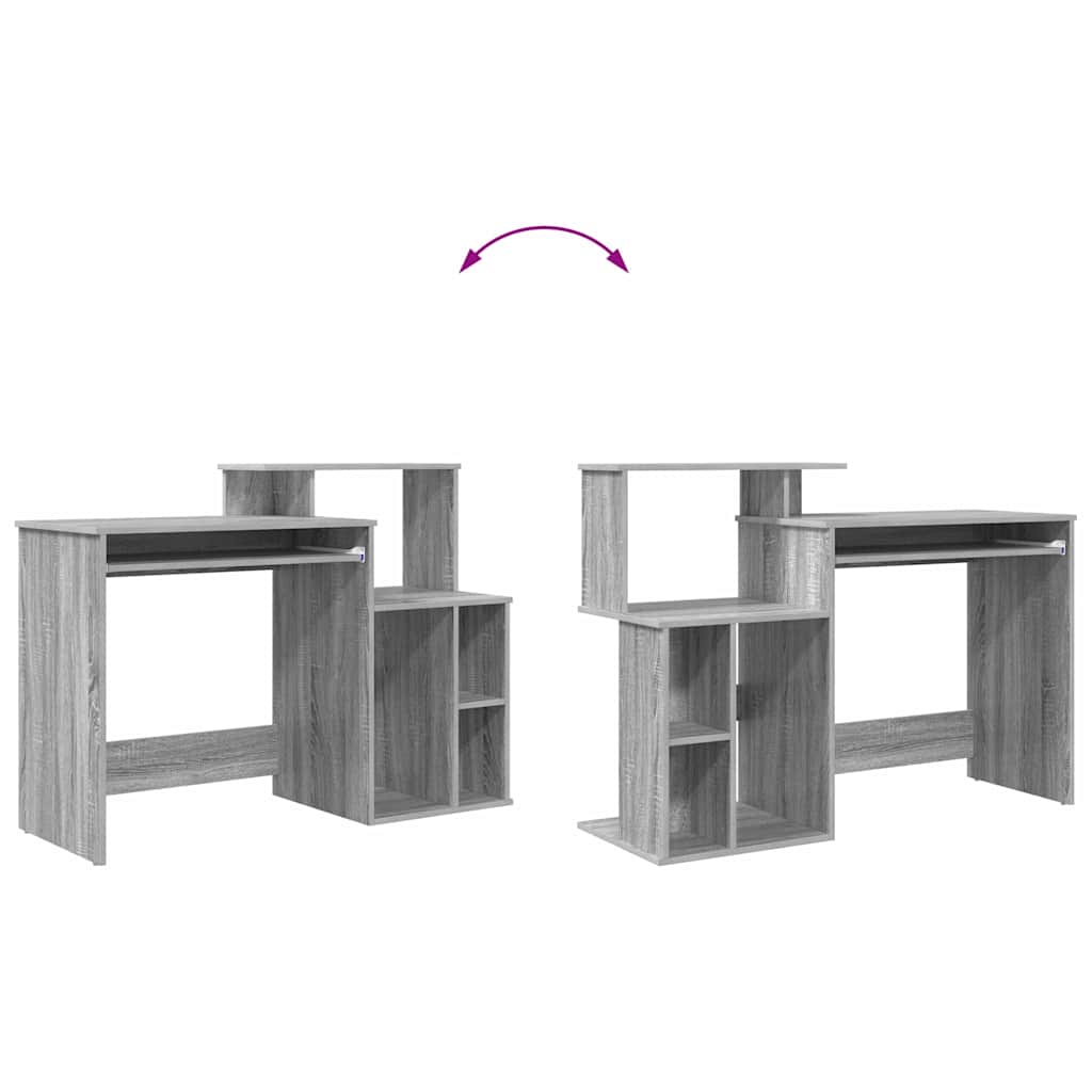 Desk in Grey Sonoma 120.5 x 44 x 88.5 cm engineered wood