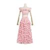 Elegante Completo Estate 2024 con Top a Scollo Quadrato e Gonna Lunga a Strati per Donna