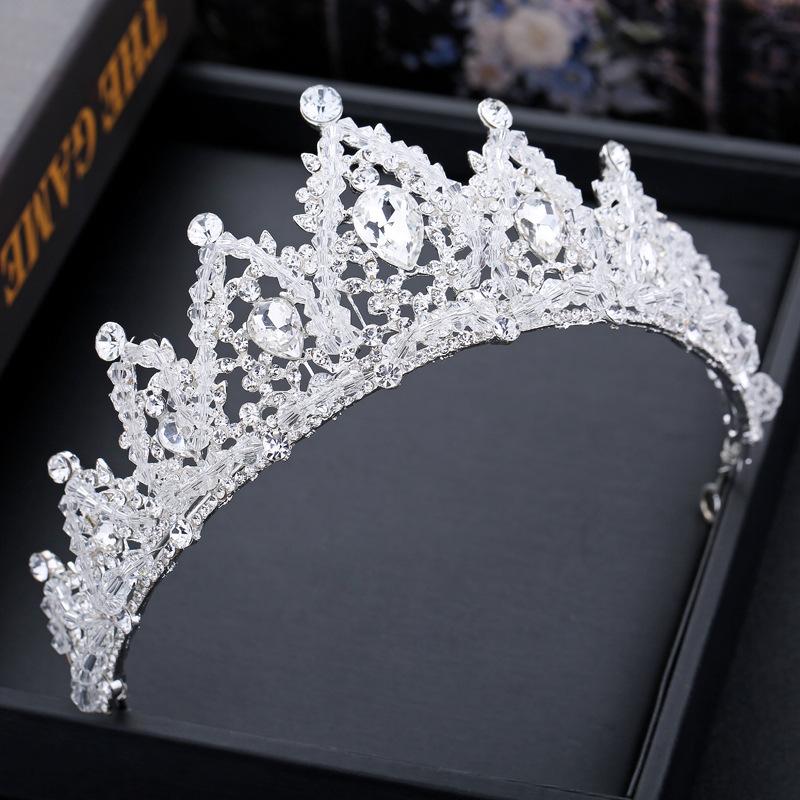 

Crown Tiara Female Bride Jewelry Style Elegant Princess Super Fairy Wedding Accessories Birthday Crown