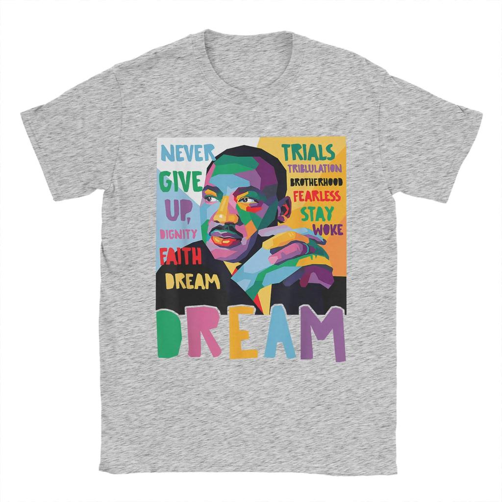 Black History Month Martin Have Dream Luther King Tag Baumwolle T-Shirt Unisex Sommer Street Style T-Shirts Rundhals T-Shirt Große Größen