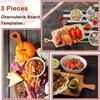 AEE4-3 Pcs Cutting Board Handle Template Charcuterie Template Angled Curvy Tracing Stencils