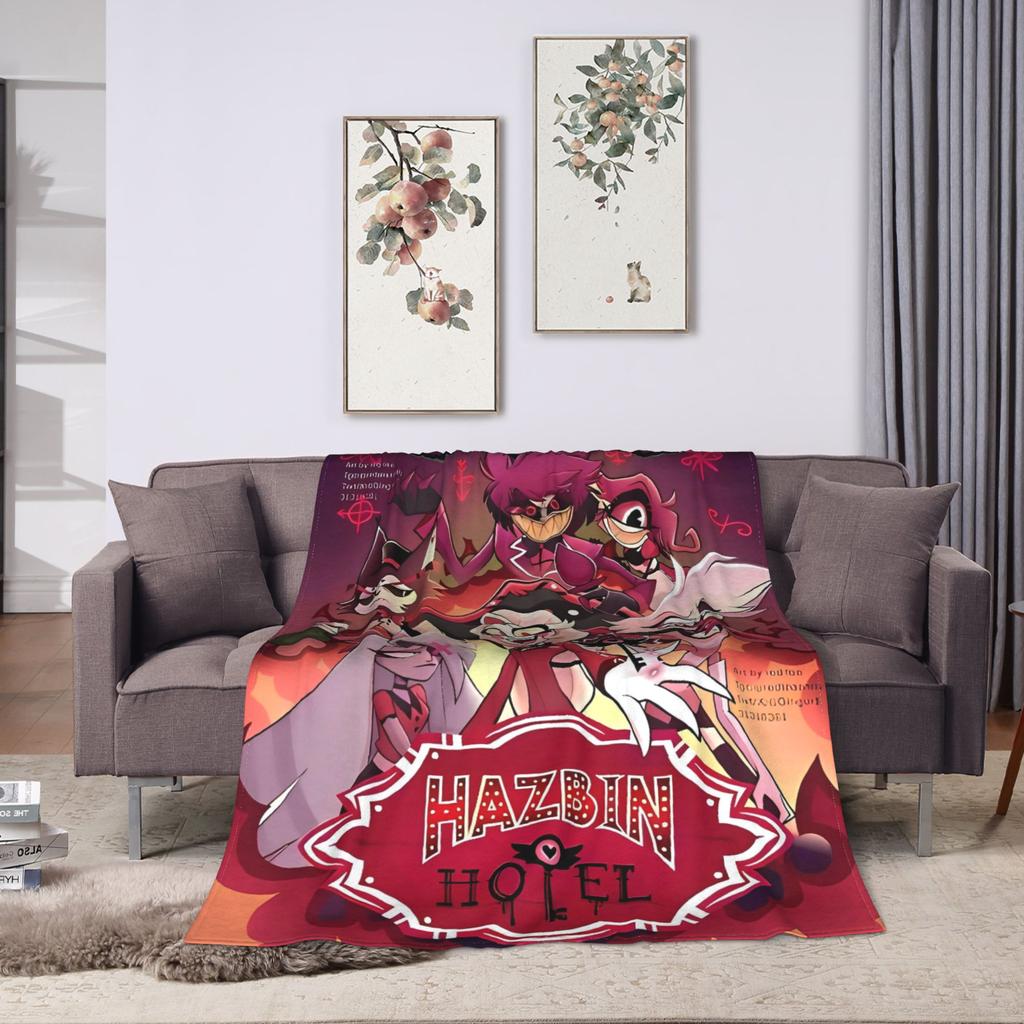 VOX H-Hazbin Hotel Alastor Game Flannel Blankets Super Soft Throw Blanket for Home Decor Office Print Bedspread Sofa Bed Cover