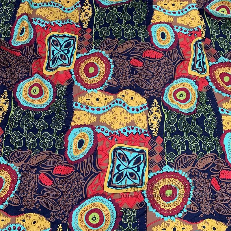 100x145cm Ethnic Characteristic Printed Aborigines Cotton Fabric For DIY Decoration Textile Sewing Quilting Fabrics Tablecloth