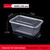 ZHONG GUANG 1000ml Disposable Rectangular Food Containers with Lids