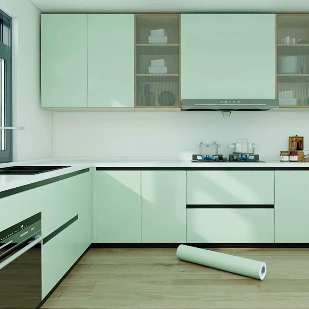 Matte Contact Paper PVC DIY Self-adhesive Waterproof Wallpaper Renovation Kitchen Cabinets Decorative Films Vinyl Wall Stickers