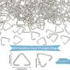 600 Pieces Stainless Steel Triangles Bails Open Rings Connectors for Handmade Earrings Bracelets and Necklaces Set