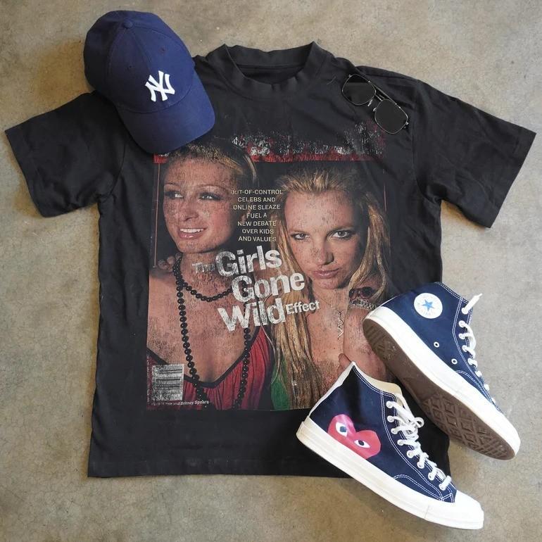 

ПАРИЖ І БРІТНІ РЕТРО Y2K УНІСЕКС Футболка S-5XL Унісекс Футболка XL