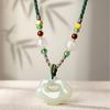 Natural Hetian Jade Ruyi Lock Pendant, New Chinese Style, High-end Design, Handmade Jade Necklace