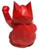 stylish interior decor [Natura Style] Maneki-neko (beckoning cat) figurine, Nordic-style ornament, (Red, Large)