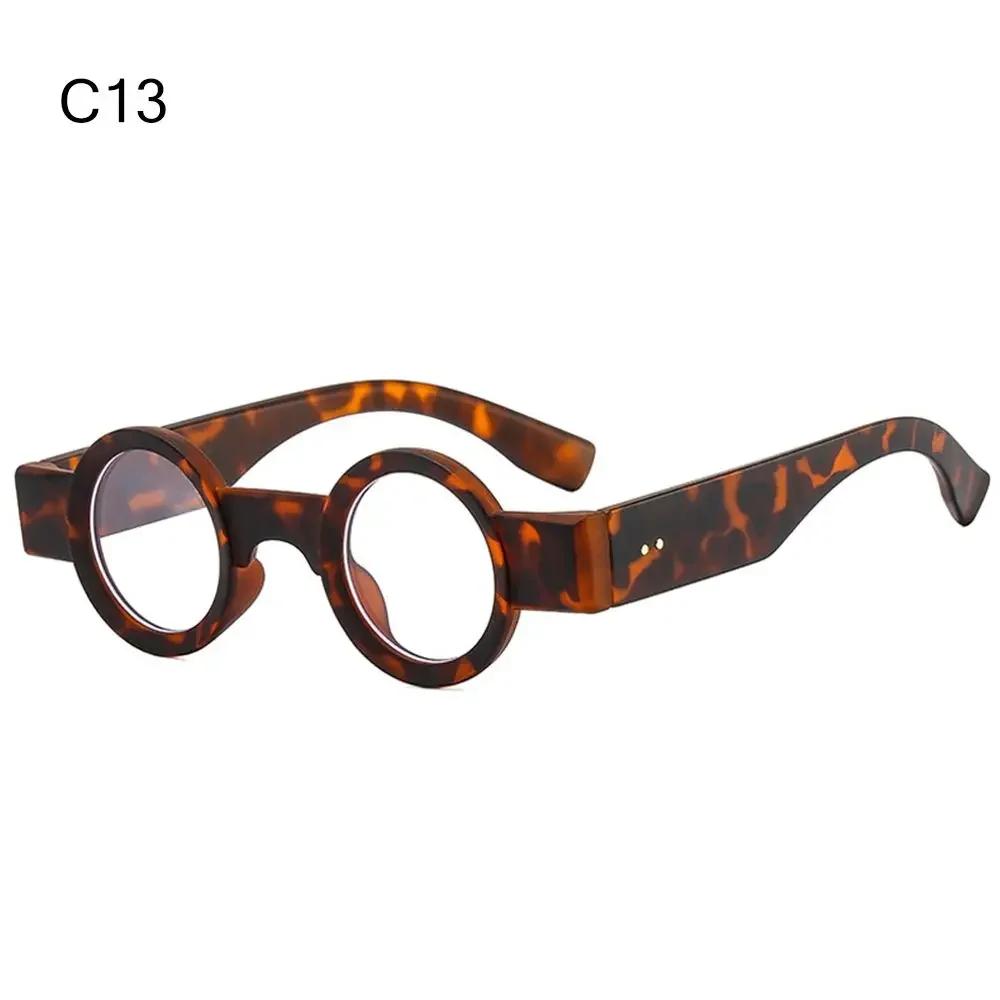 

Fashion Clear Ocean Lens UV400 Rivets Punk Shades Small Round Sunglasses Sun Glasses As shown