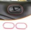 Pink ABS Interior Door Handle Trim Cover For Benz Smart Fortwo W451 2016-