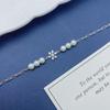 Sterling Silver Snowflake Women's Bracelet - Winter Soft Style, Exquisite Korean Gentle Fashion, Perfect Christmas Gift