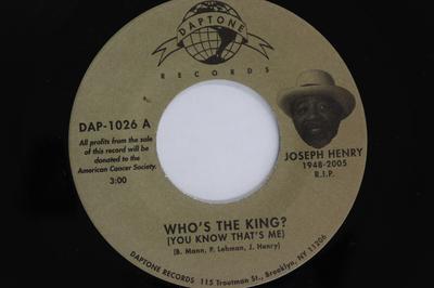 7inch Record JOSEPH HENRY - Who's The King? (You Know That's Me DAP1026 DAPTONE RECORDS 2006 US Soul/Funk Used