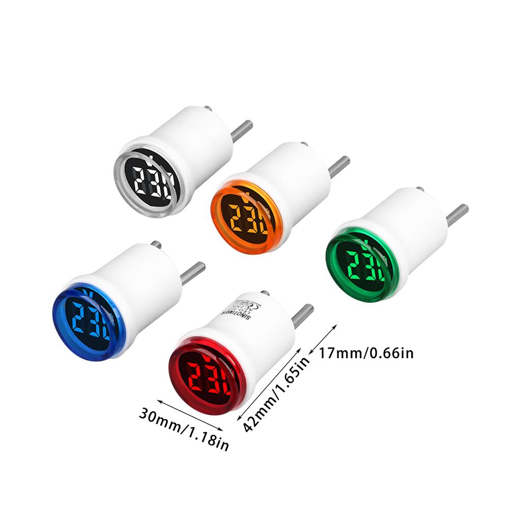 AC230V Digital Voltages Meter Round Voltages Tester with LED Display European Plugs In Digital Voltmeter Indicates