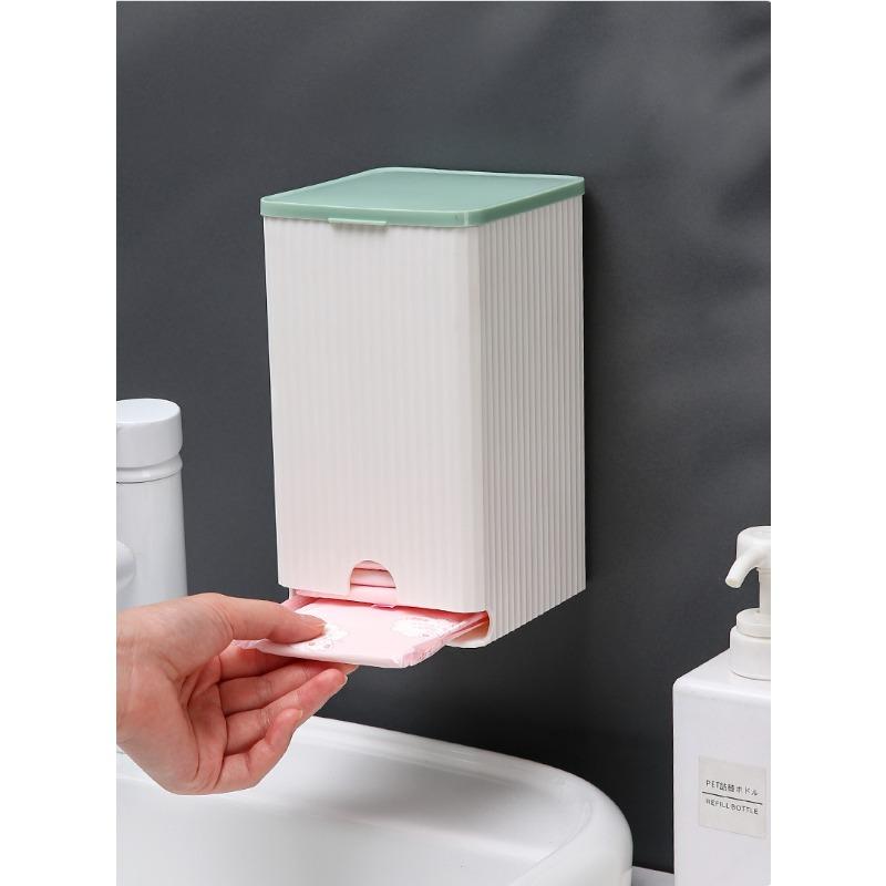 Wall-Mounted Sanitary Napkin Dispenser Box, Home Bathroom Feminine Hygiene Storage Box