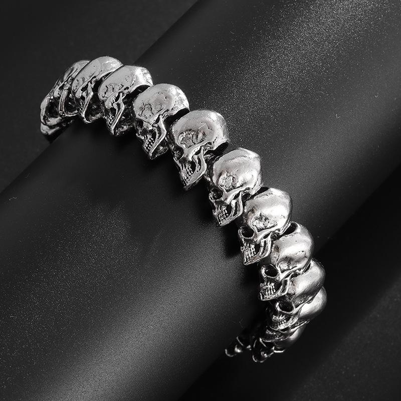 Small Skull Bracelet Trendy Men and Girlfriend Punk Handmade Hip Hop Bracelet Bracelet