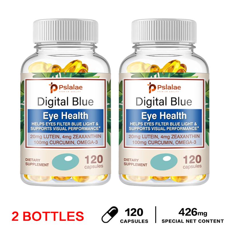 Pslalae 20mg Lutein, 4mg Zeaxanthin, 100mg Curcumin and Omega-3 - for Eye Health