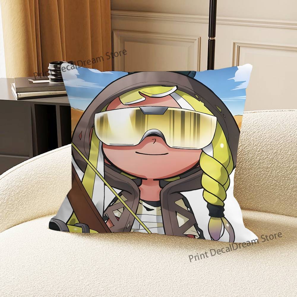 S-Splatoon Game Pillow Case For Sofa Decor Car Office Room Printing Cushion Cover Decorations and Protector