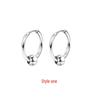 Korean Punk Black Titanium Steel Tassel Chain Cross Ear Clip Earrings