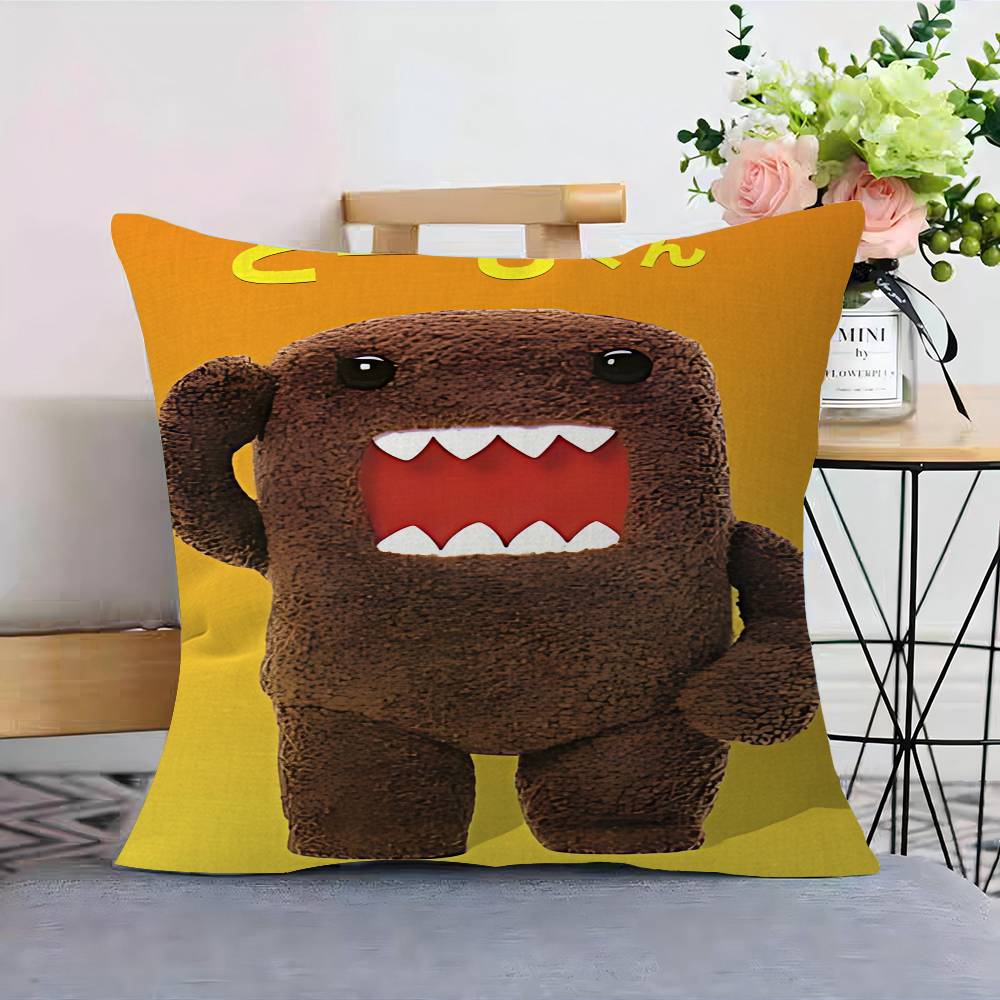 Cute Domo-Kun Pillow Anime Pillow Sofa Bed Head Pillow Cover Cushion Cover 45x45 Cm Fashion