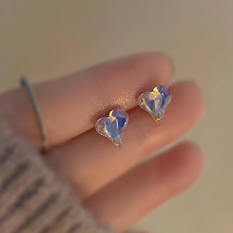 S925 Silver Stud Earrings Women's Ear Hole Earrings Niche Design Earbone Studs High-end Earrings