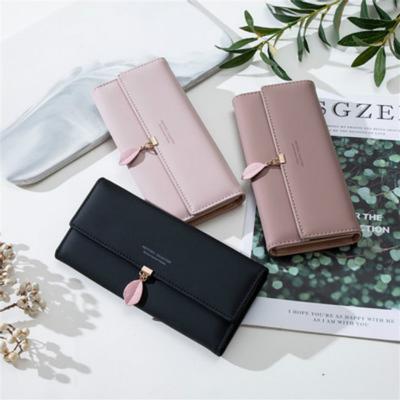 Neue Blätter Frauen Pu Leder Brieftaschen Weibliche Lange Geldbörsen Geld Taschen Handy Tasche Damen Hohe Qualität Brieftasche Karte Halter Kupplung weibliche geldbörse