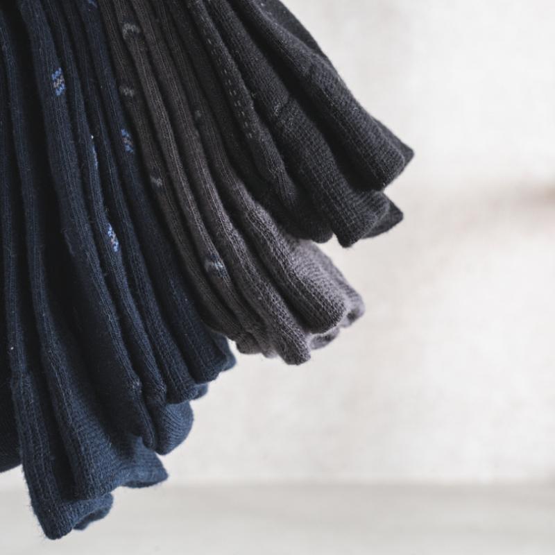 Monfoot Socken mit vertikalem Muster Marineblau