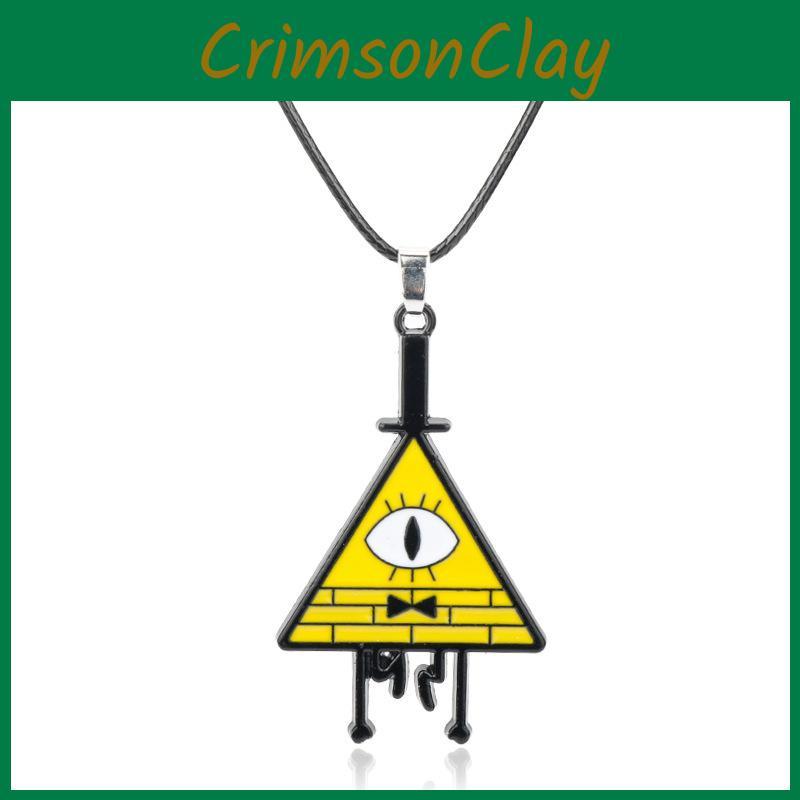 Gravity Falls Bill Collectible Alloy Necklace With Geometric Pendant For Cosplay And Casual Wear
