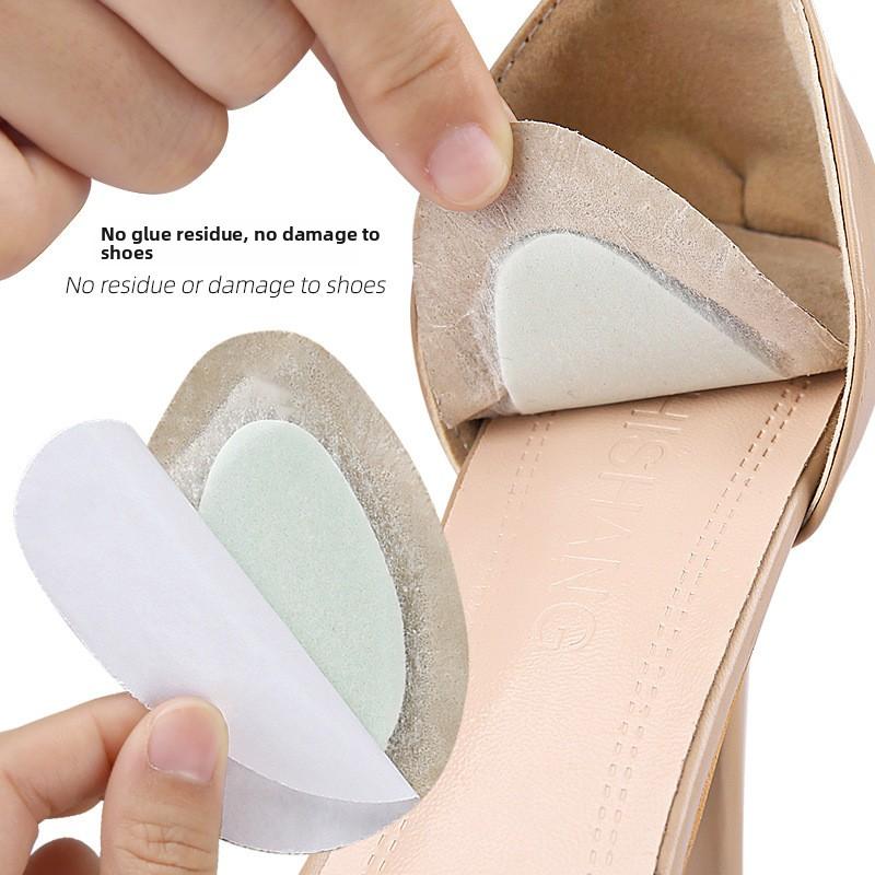 Leather Latex Heel Pad Sandals High Heels Soft Anti-wear Shock Absorbing Rear Pad Sweat Absorbing Breathable Self-adhesive Heel Sticker