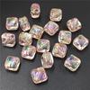 Necklace Making Acrylic DIY Bracelet Loose Beads Transparent Material Square Handmade Fashion Diagonal Hole Jewelry Accessories UV Dazzle Color 10pcs