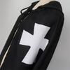 Medieval Cosplay Cape Halloween Costume, Medieval Cosplay Cloak Cosplay Cape Costume Hospitaller Hooded Cloak