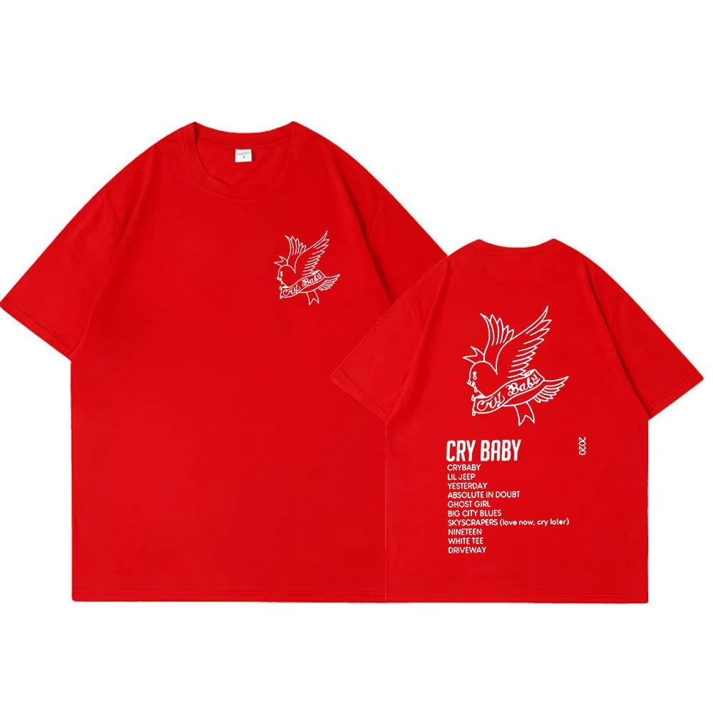 Rapper Lil Peep CryBaby Album Musicale Maglietta Uomo Donna Moda Hip Hop Manica Corta T-shirt Y2k Maniche Corte Classica