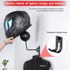 Motorcycle Helmet Rack Wall Mount Helmet Holder 180° Rotation Helmet Hanger With Hooks For Coats Caps Bike Baseball Rugby Helmet