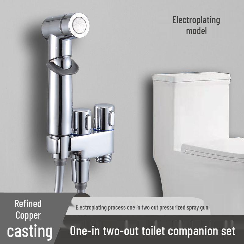 High-Pressure Stainless Steel Bidet Spray Set with Angle Valve