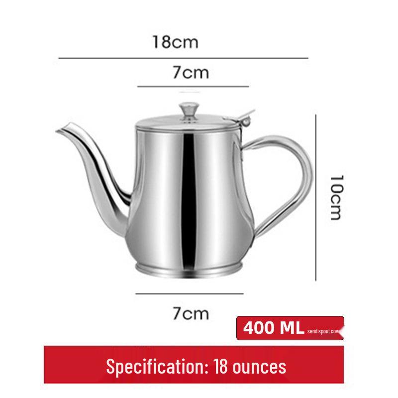 Stainless Steel Leak-Proof Oil & Vinegar Pour Bottle - Small Kitchen Container with Ounce Control