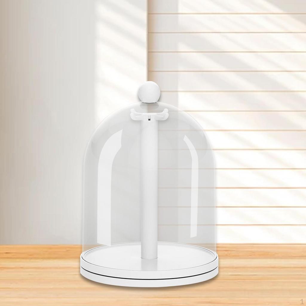 Drehbare Figurenvitrine Sammelbare Action Staubdicht Hängender Puppenständer für Schlüsselanhänger