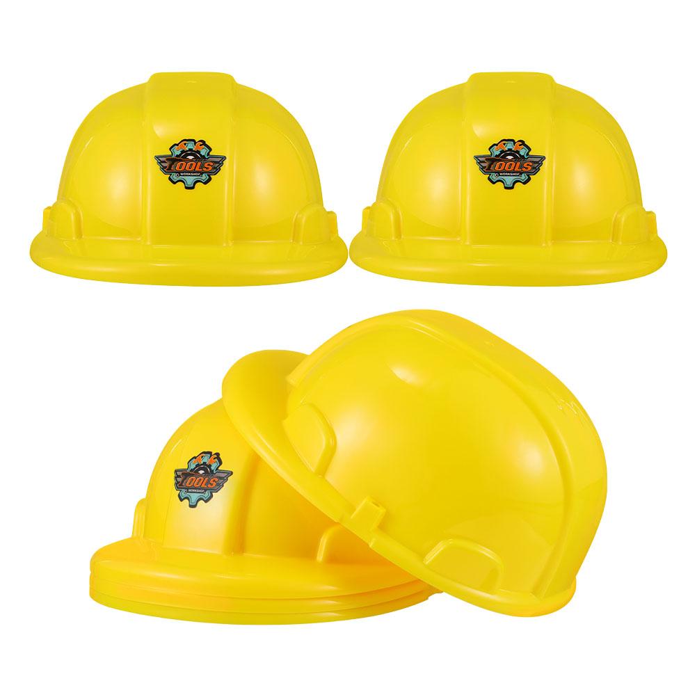 6 Pcs Engineering Safety Toy For Plastic Construction Party Hat Building Plaything Toddler Gift Festive Supplies Role Play