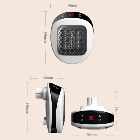 Wall-Mounted Space Heater with Adjustable Thermostat & Timer Quick Warmth Electric Heaters Portable Plug-in Room Heater for Bathroom Bedroom